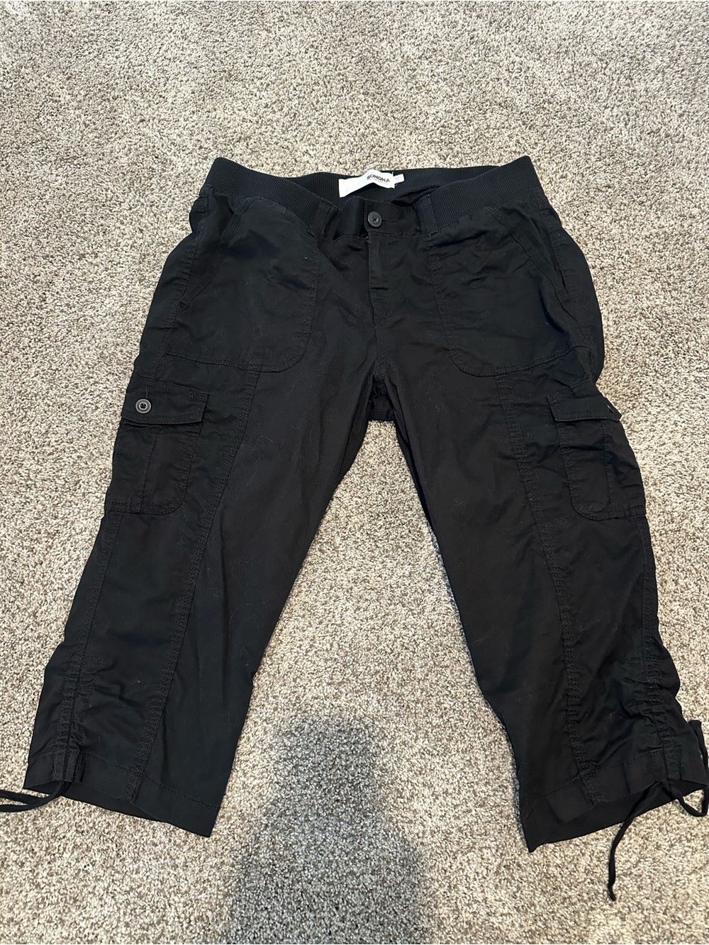 Cute Sonoma Black Cargo Capri Pants Women’s 12